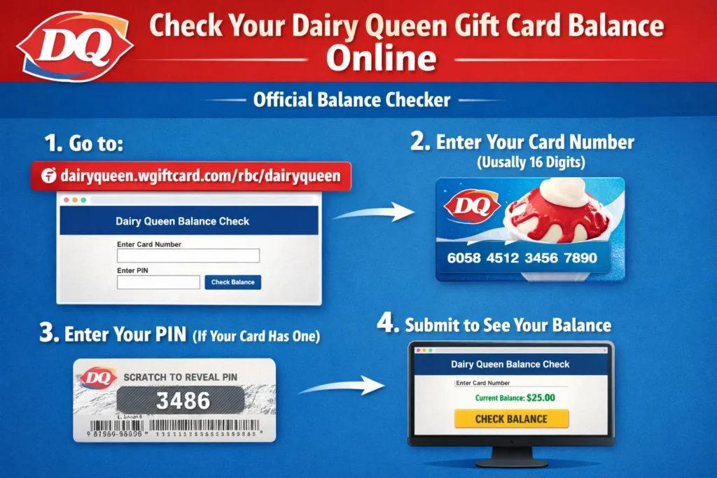 Check Dairy Queen gift card balance online