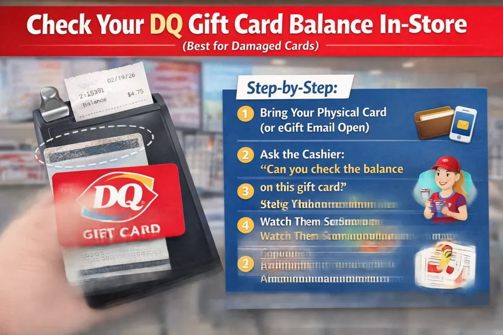 Check your DQ gift card balance in-store